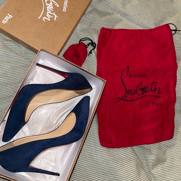 Christian Louboutin Pigalle Follies 100mm Navy - Picture 16 of 16